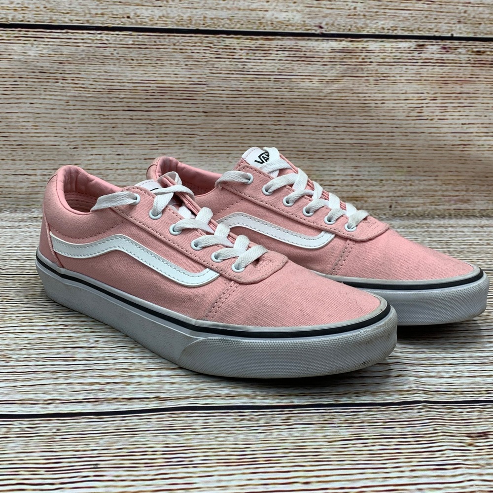 Vans Canvas Sneakers Pink Low‎ Top Casual Shoes [Size Women's US 6]